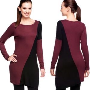 LOGO By Lori Goldstein Color Blocked Knit Top